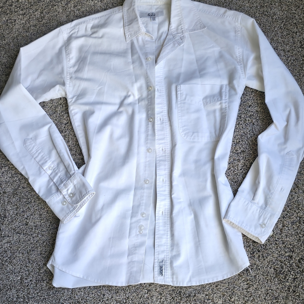 White Overzise Button-Down Shirt  Edgy Look , Office Wear,Layered Stayle - Picture 2 of 8